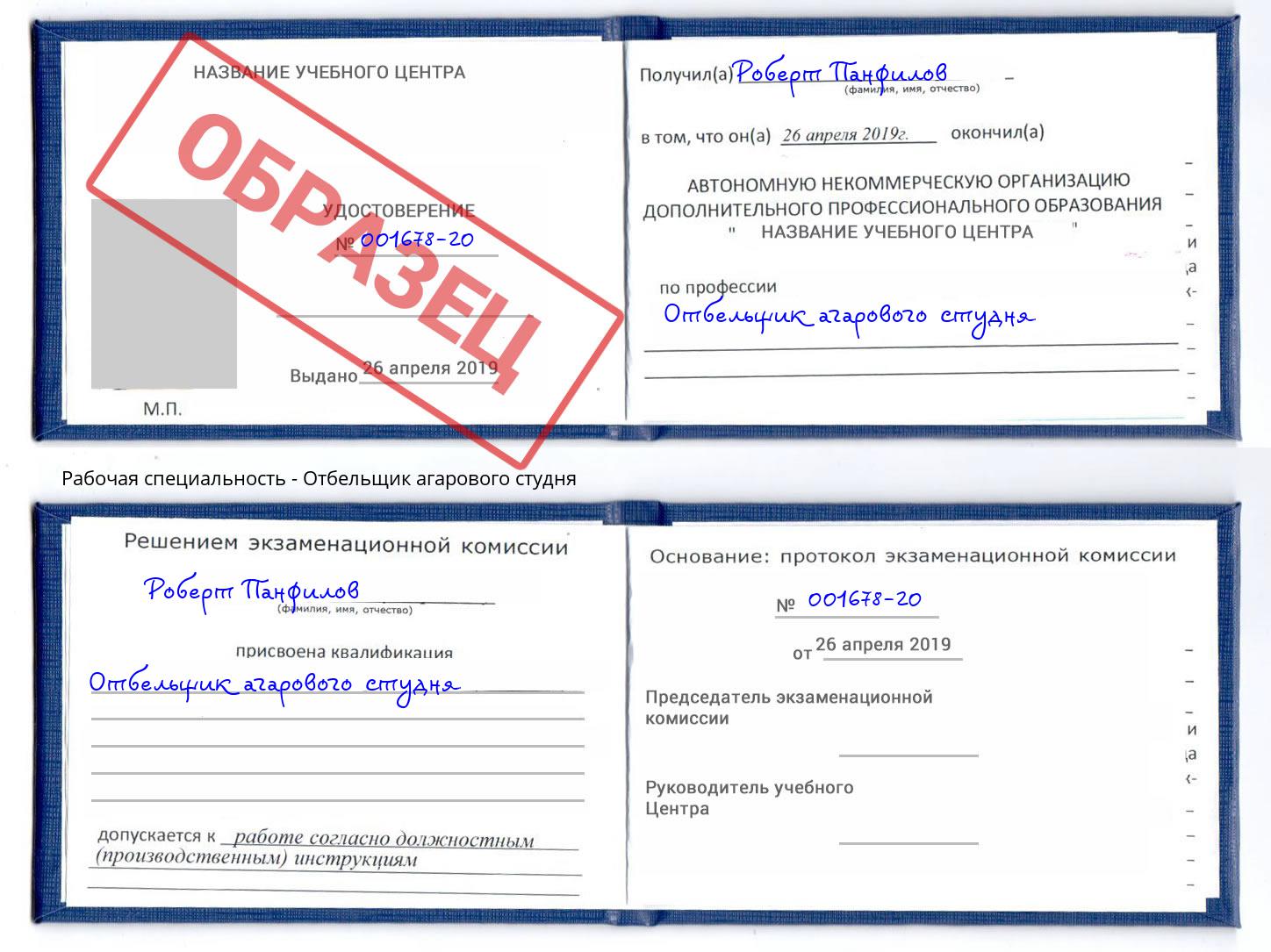 Отбельщик агарового студня Холмск