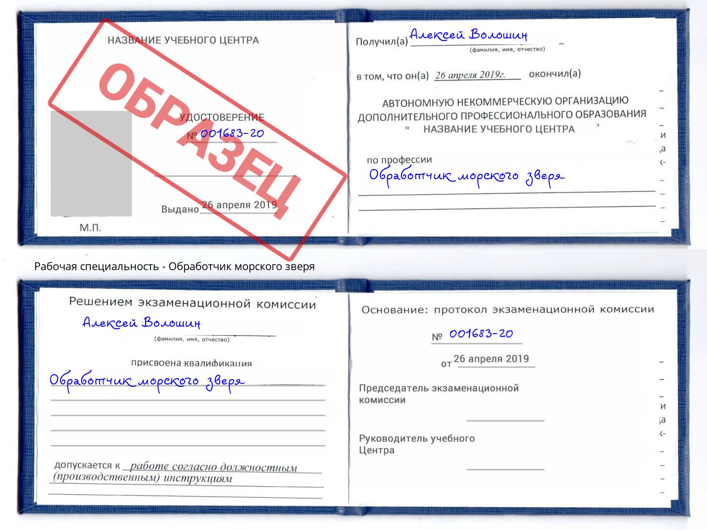 Обработчик морского зверя Холмск