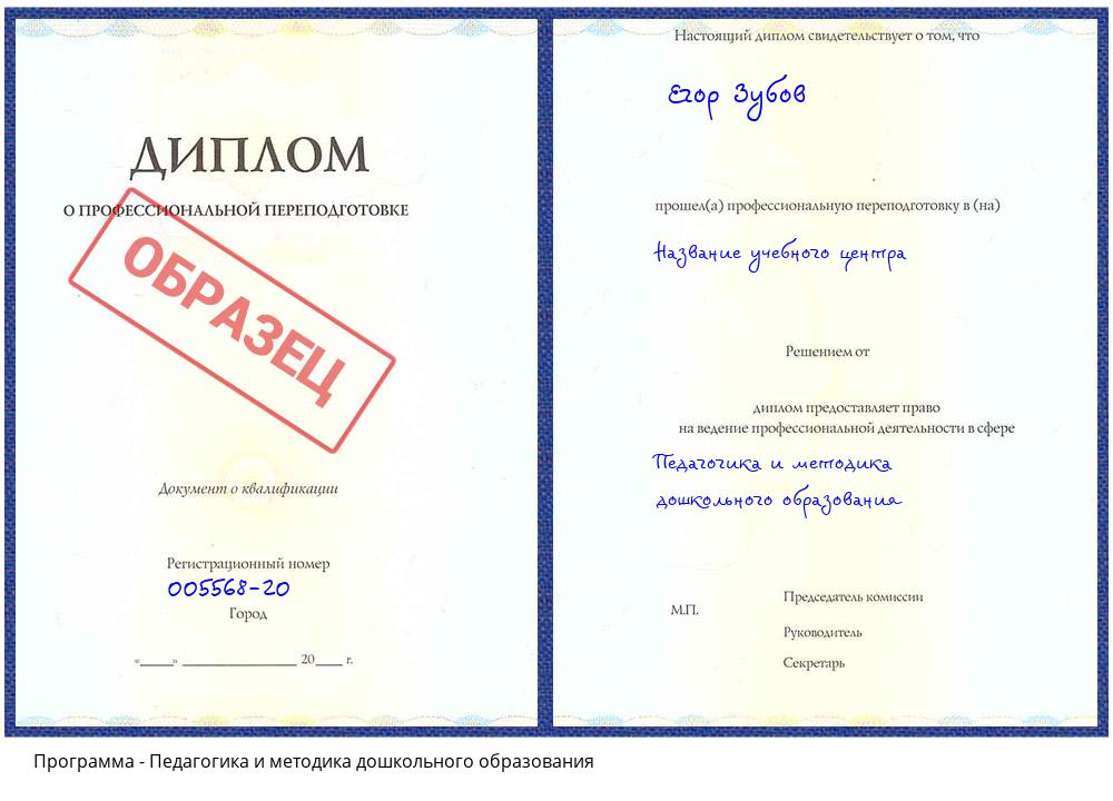 Педагогика и методика дошкольного образования Холмск